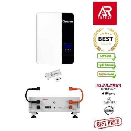 Пакет 5,2 квч премиум батерия SUNWODA и 5кв инвертор GROWATT SPF 5000ES