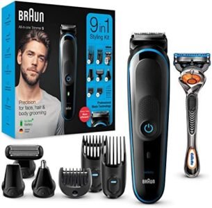 Braun 9 In 1 All-In-One Trimmer 5 Mgk5280 Beard Trimmer For Men, Hair Clipper And Body Groomer With Autosensing Technology And Gillette Proglide Razor